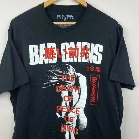 Sumerian Records Bad Omens T-Shirt - The Death of Peace of Mind - Picture 2 of 3